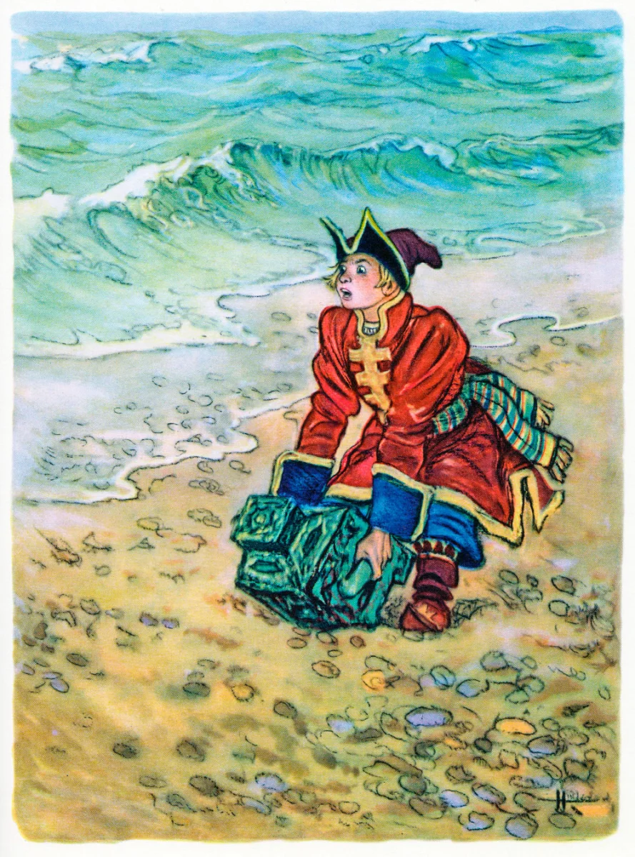 Иван пытается поднять сундук