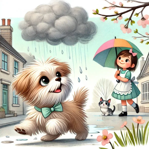 Жучка бегает за тучкой