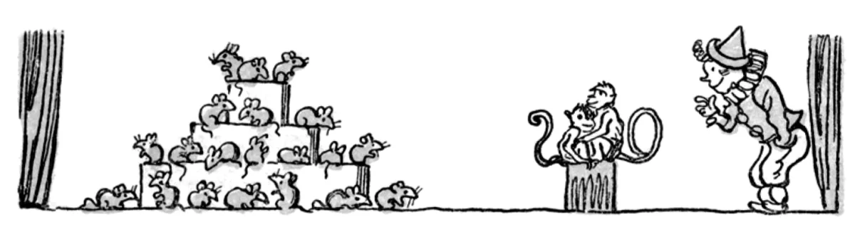 Две обезьянки и мышки