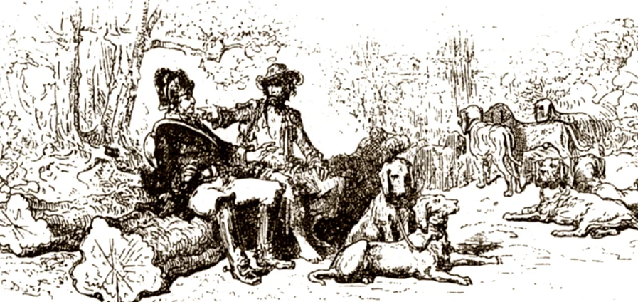 Мужчины с собакой