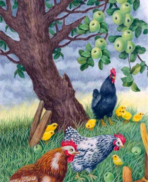 Петушок с семьей