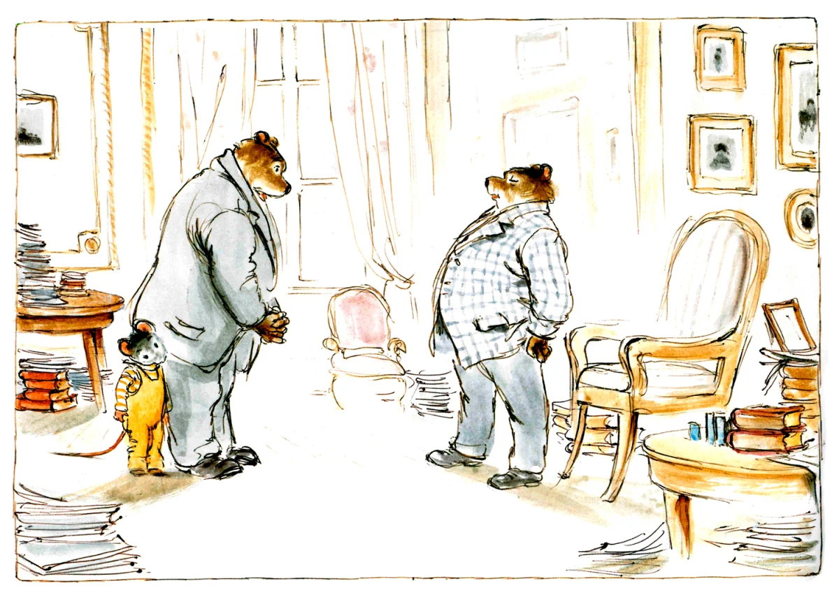 Два медведя разговаривают стоя