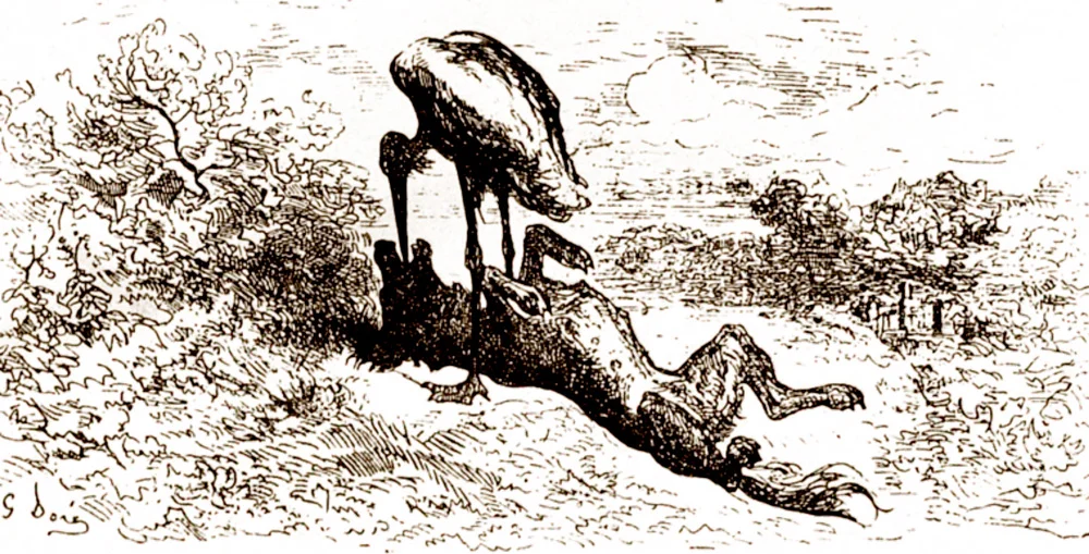 Волк и журавль