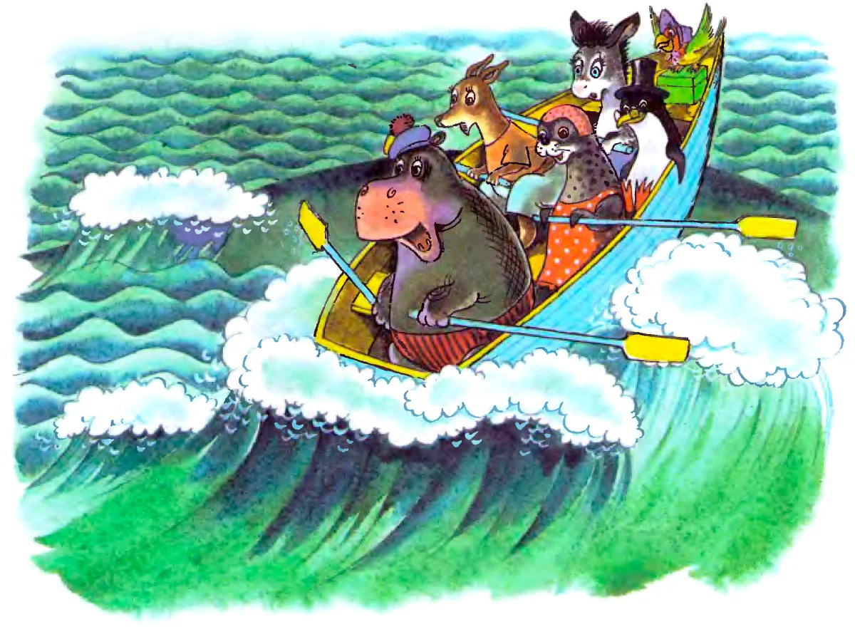 Лодка попала в шторм