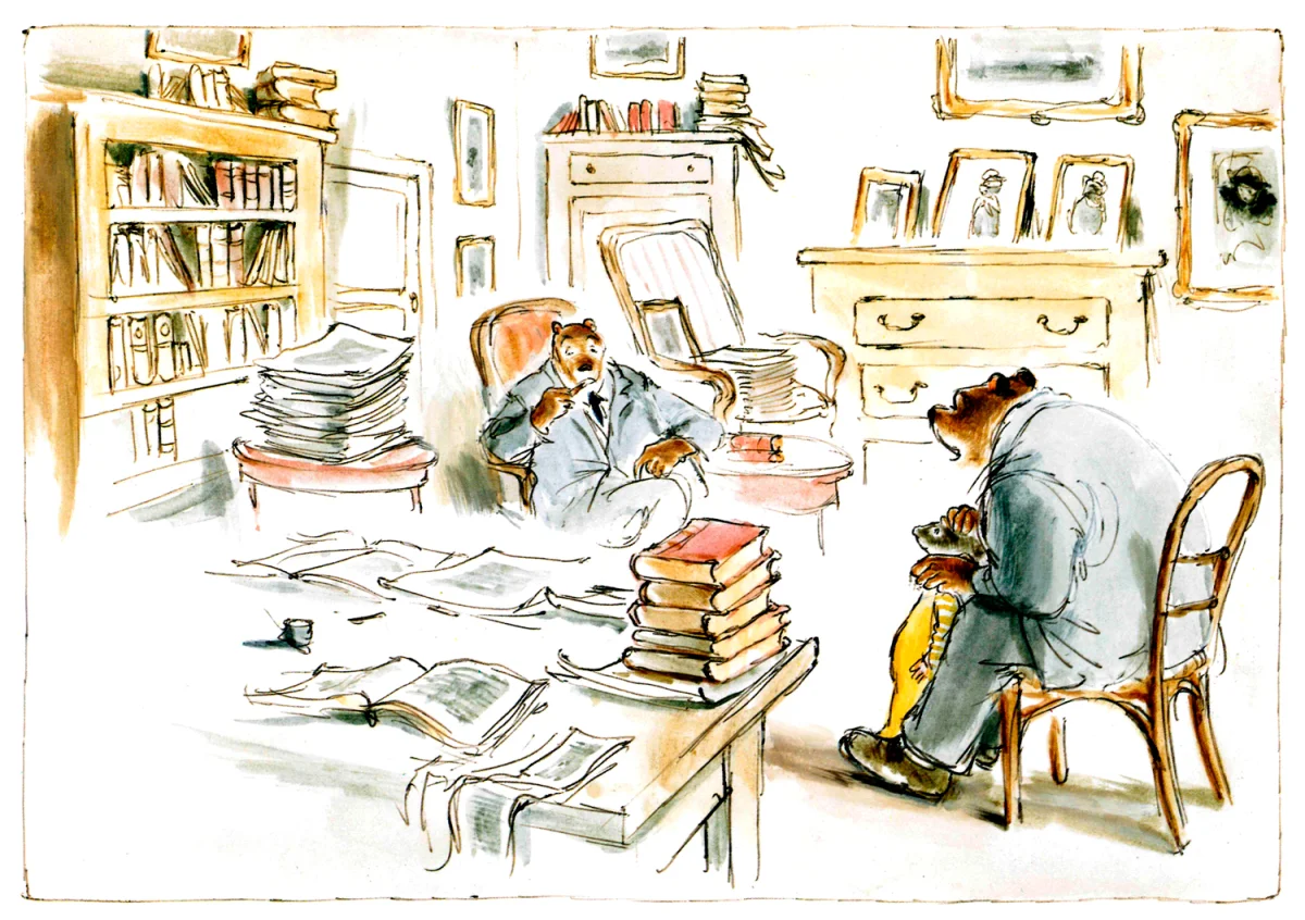 Два медведя сидят на стульях