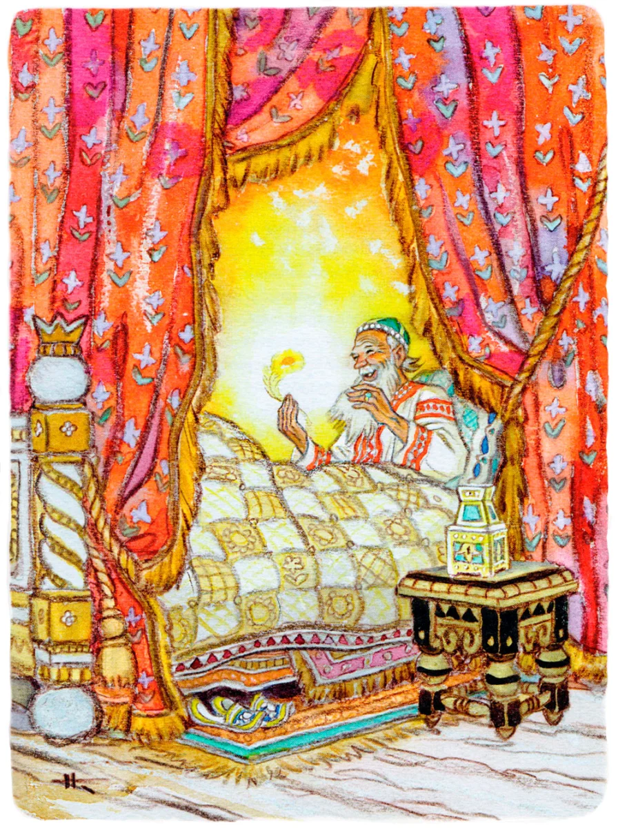 Царь смотрит перо жар-птицы