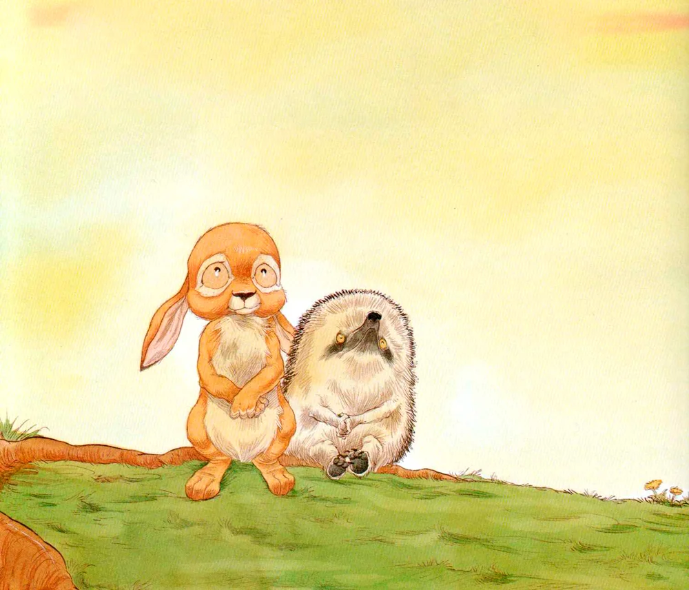 Кролик и Ежик сидят рядом