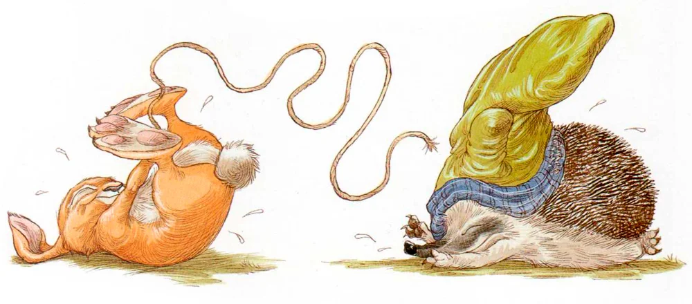 Ежик и Кролик с веревкой