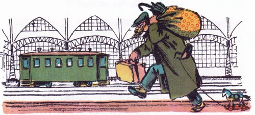 Рассеянный иедт по перрону