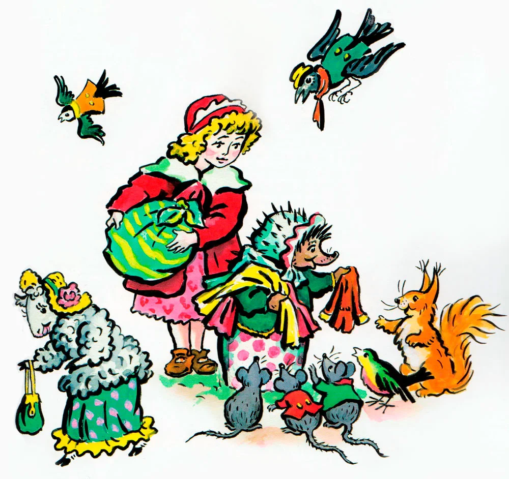 Ухти-тухти раздает зверям одежду