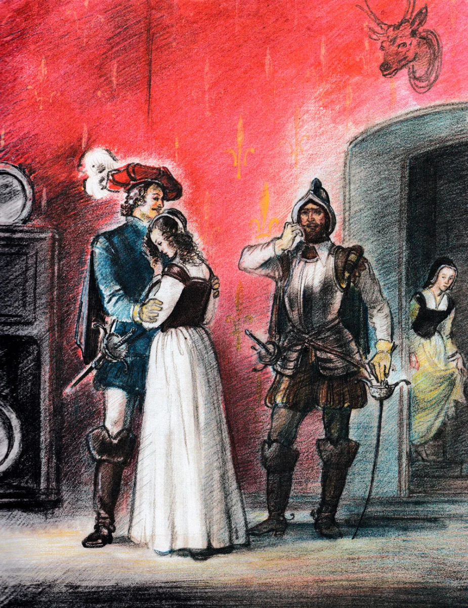 Сестра обнимает братьев