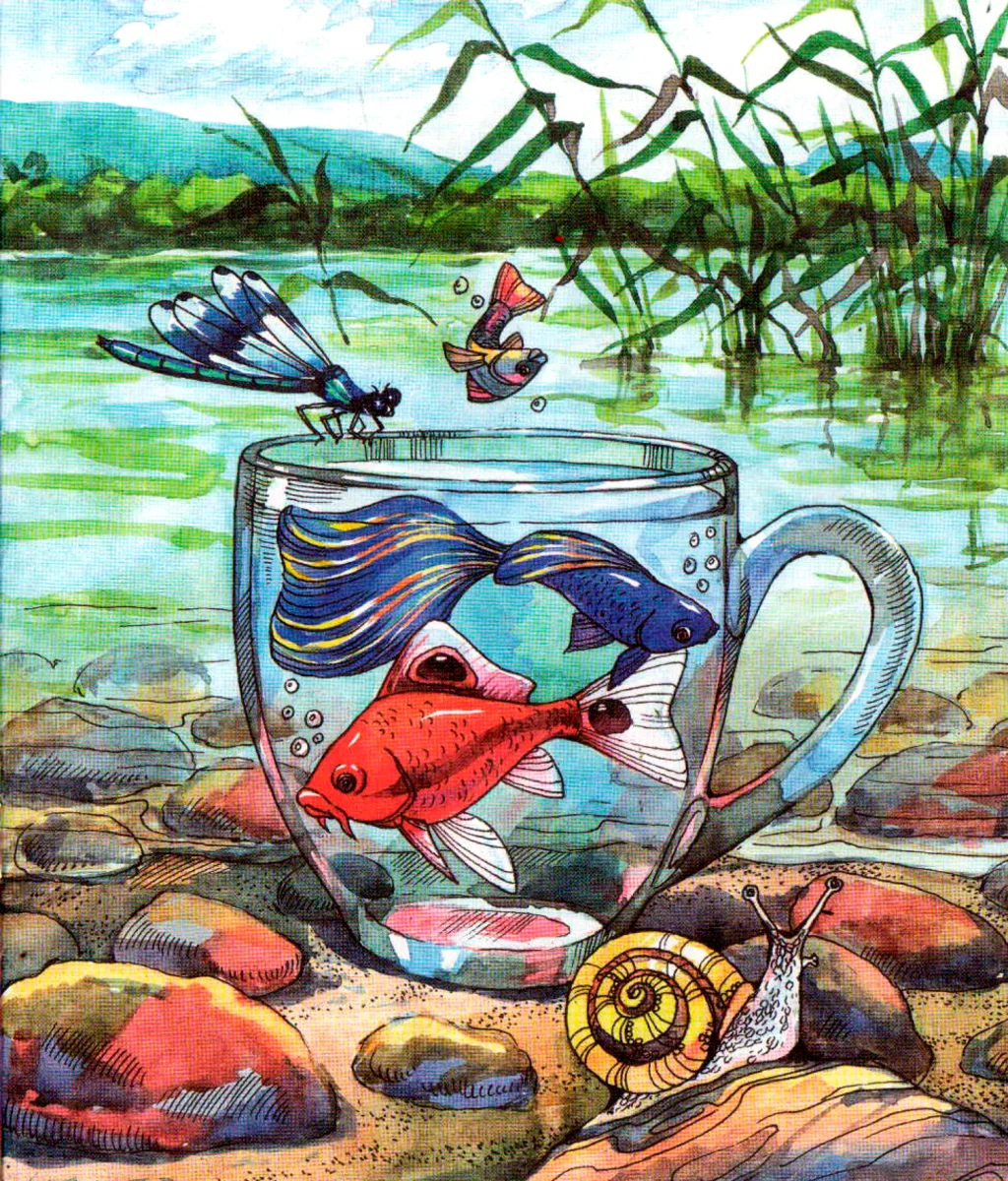 Рыбки в кружечке