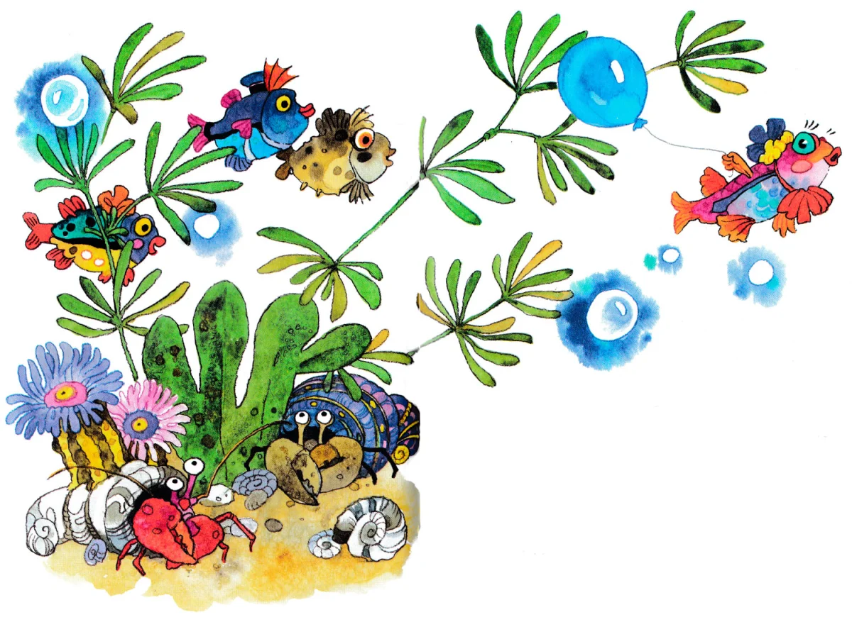 Рыбки в подводном мире