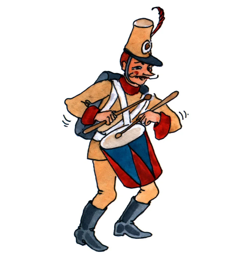 Барабанщик с барабаном