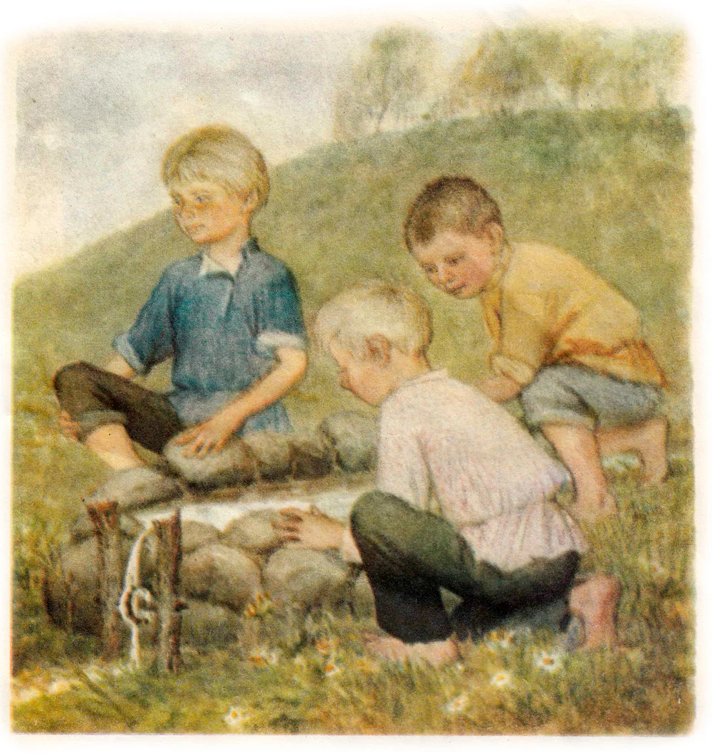 Мальчики на камнях