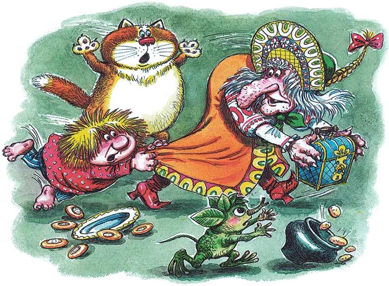 Баба Яга утащила сундучок