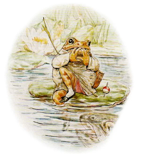 Лягушонок сидит на кувшинке