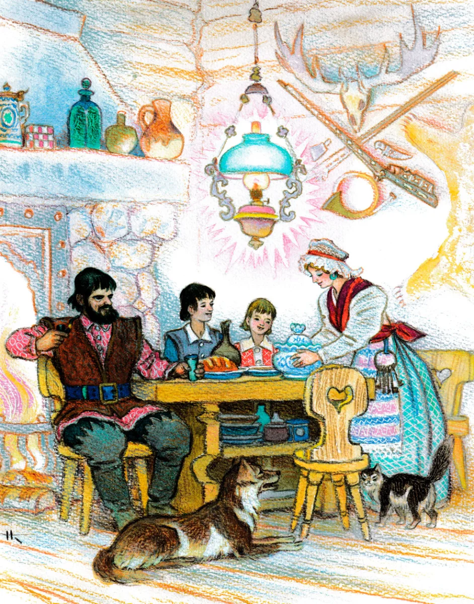 Семья за столом