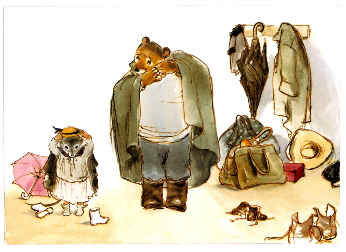 Мышка надевает шляпку