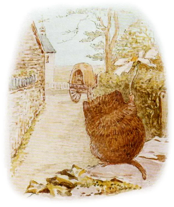 Мышонок смотрит вслед повозке