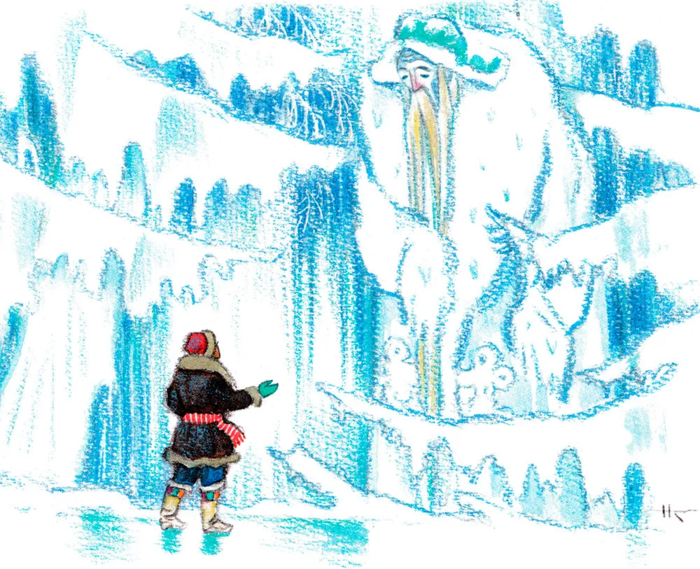 Мальчик и старик мороз