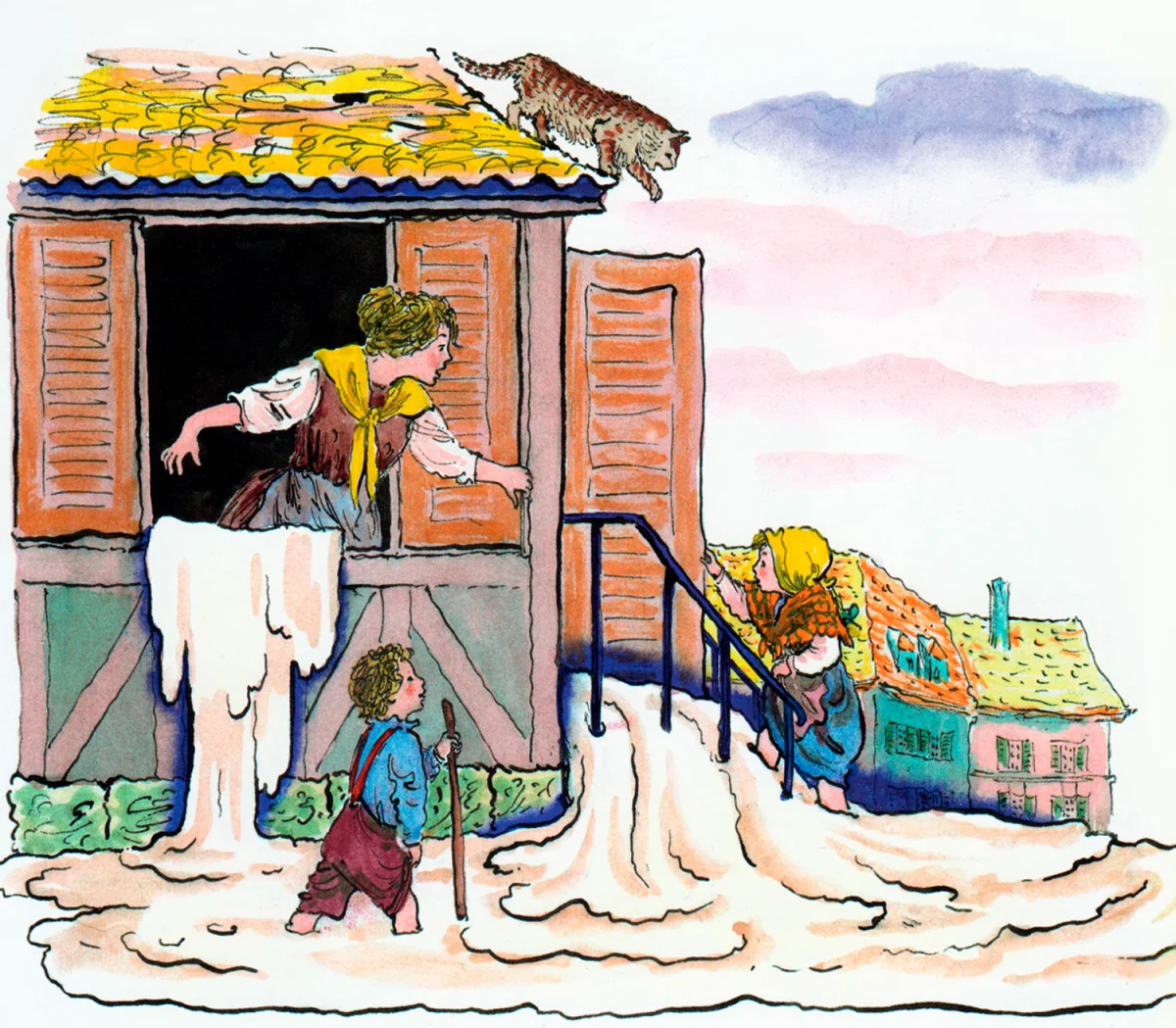 Девочка спешит домой