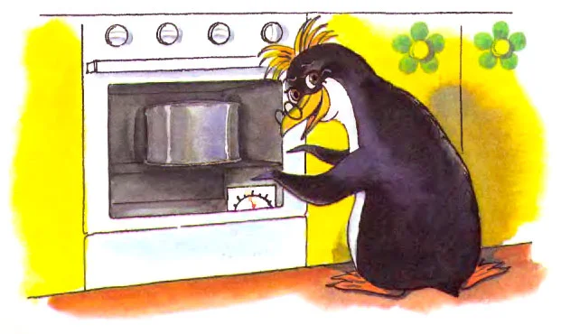 Пингвин у плиты