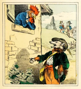 Лисица и петух