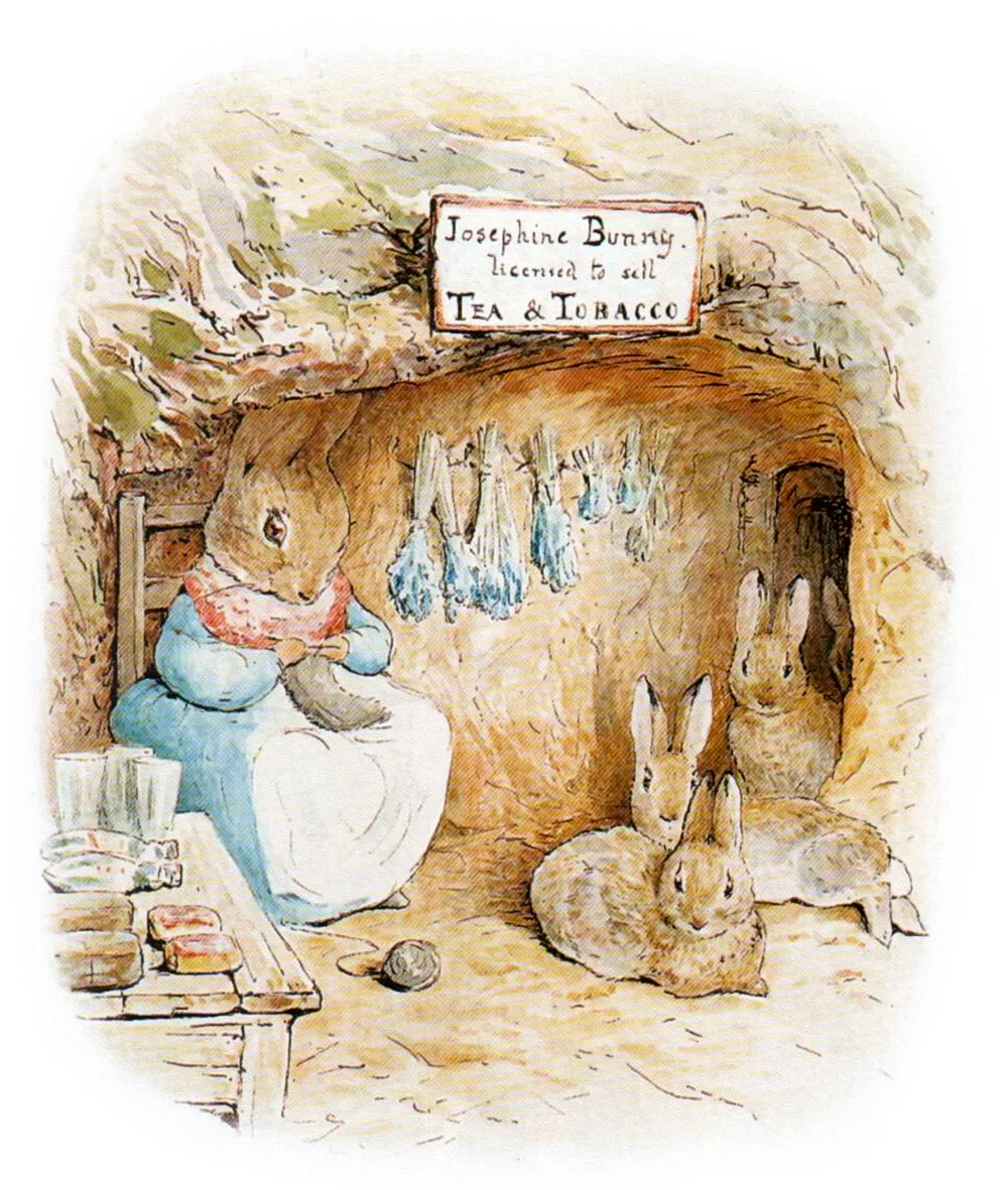 Крольчиха вяжет