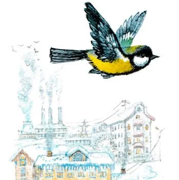 Синичка летит