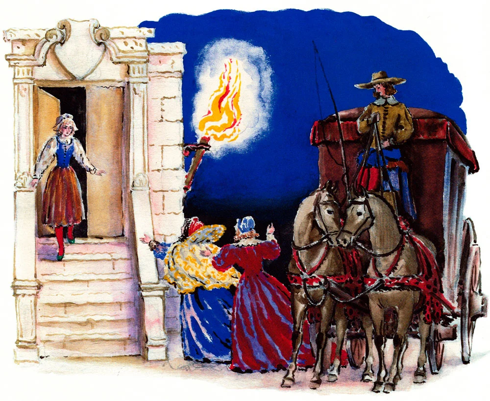 Золушка встречает сестер