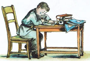 Ученик учит уроки