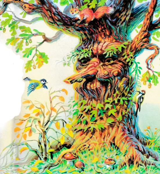 Дуб и орешник