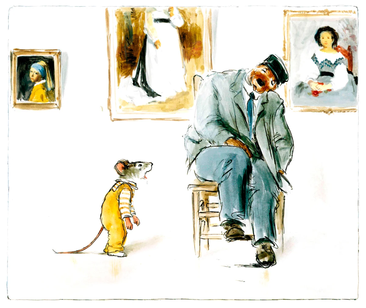 Мышка и спящий смотритель