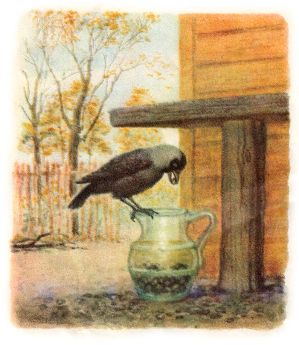 Птичка на кувшине