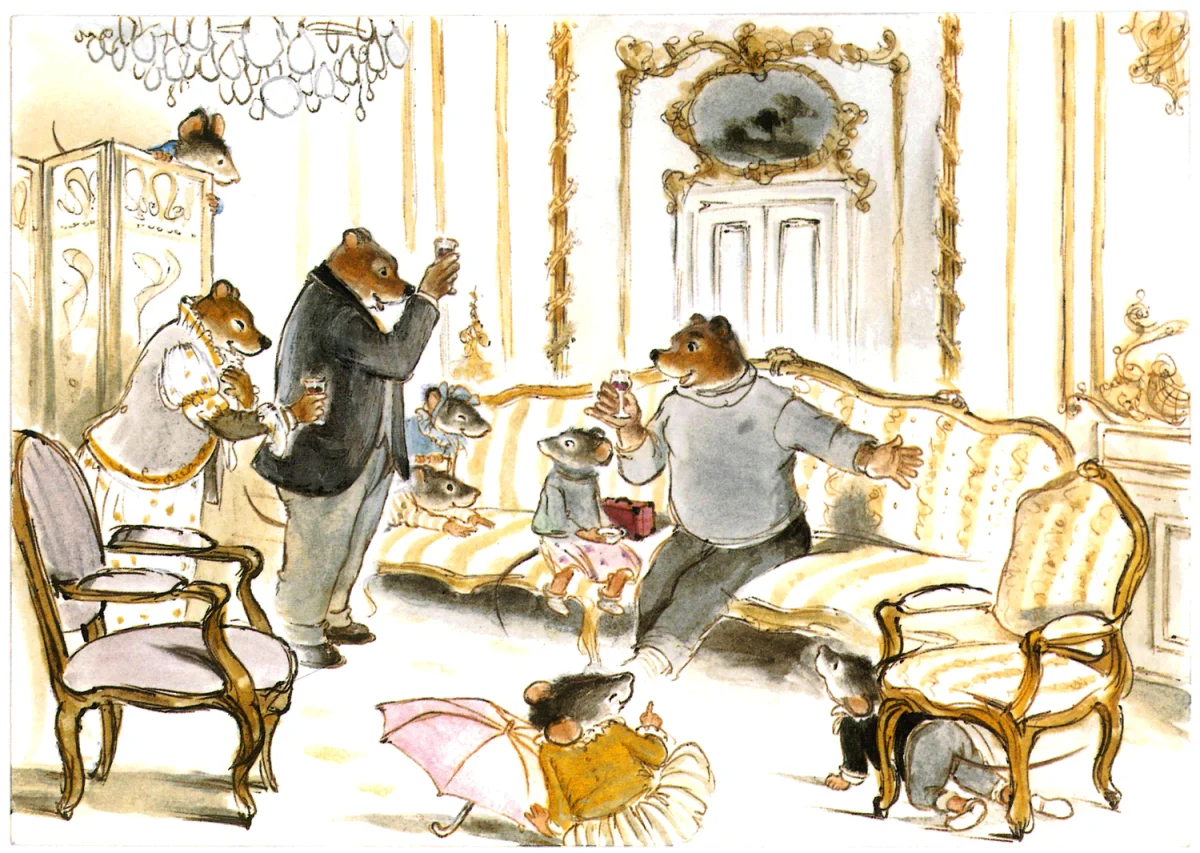 Мышка и мишка в гостях