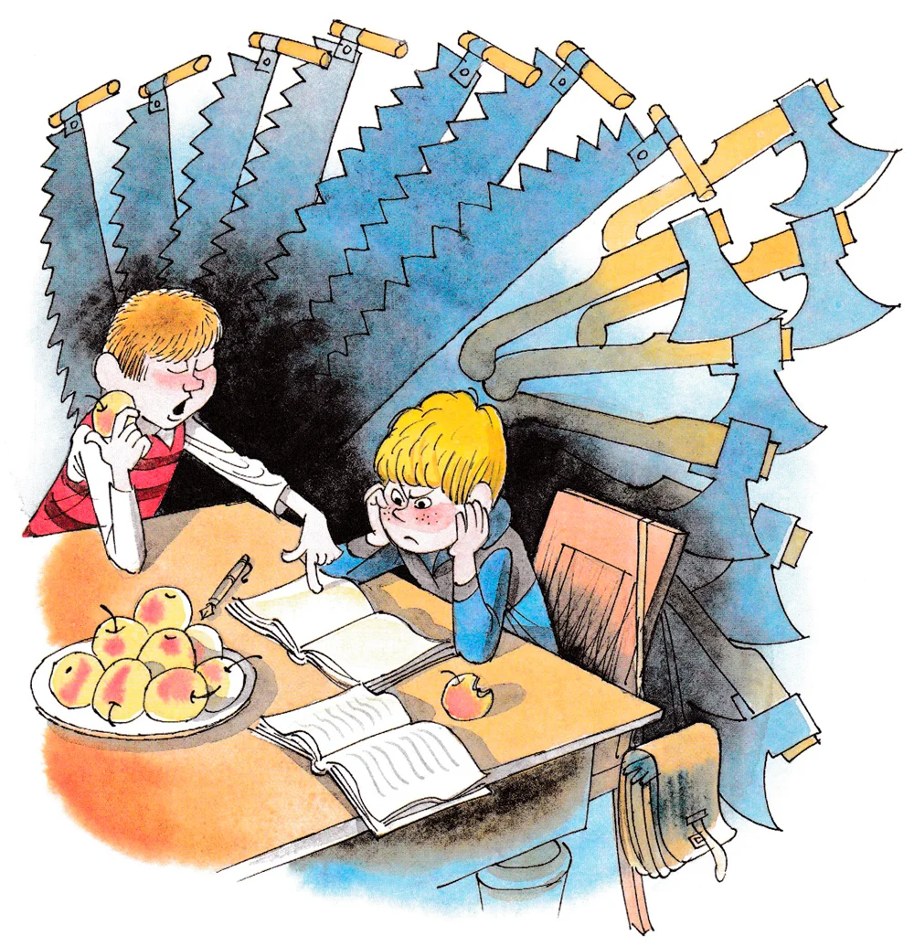 Мальчики решают задачу