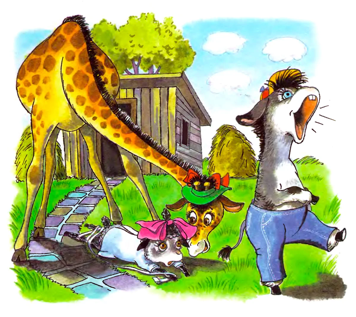 Овечка упала