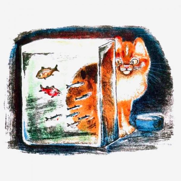 Кот и рыбки
