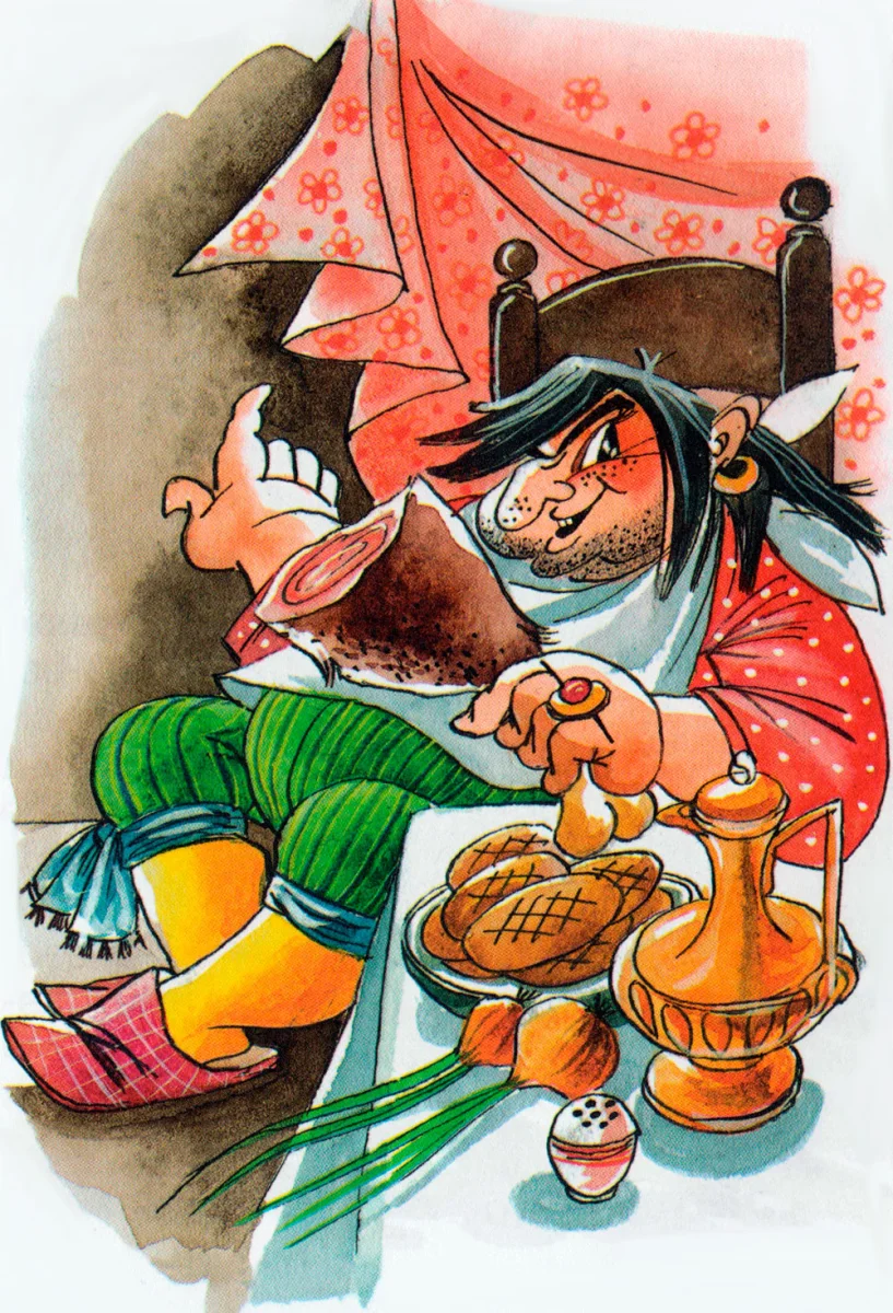 Людоед кушает