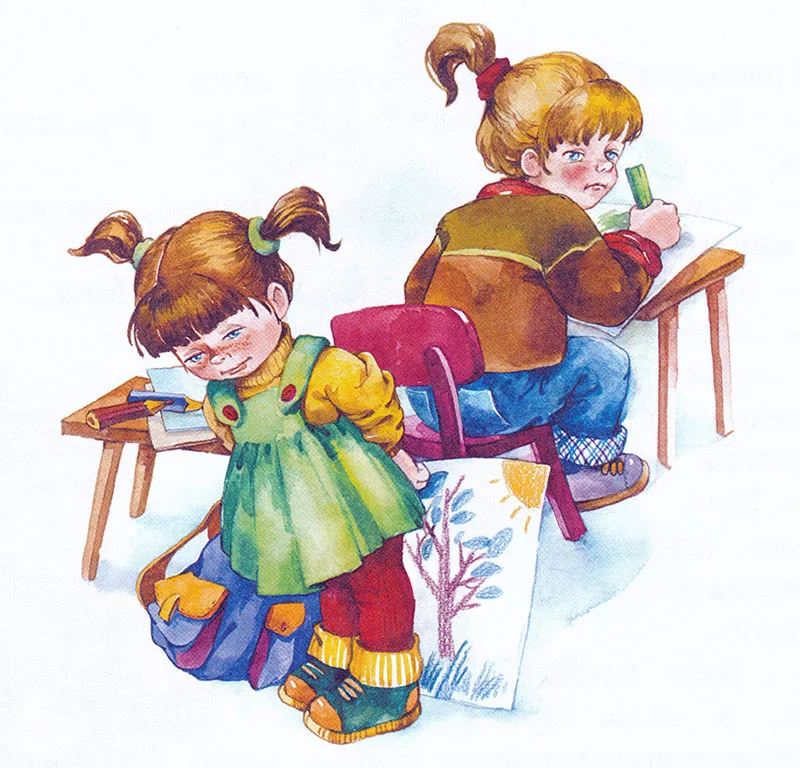 Девочки рисуют