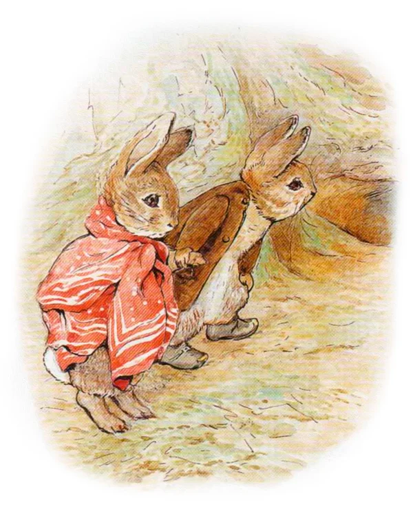 Крольчата идут за ручку